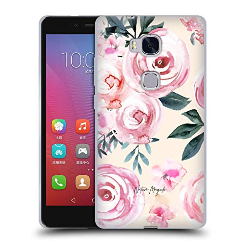 Head Case Designs Oficial Nature Magick Ramo de Flores de Color Crema Rosa Rubor Rosas Acuarela Carcasa de Gel de Silicona Compatible con Huawei Honor 5X / GR5