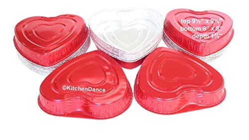 Heart Shaped Foil Bake Pan 10/Pack by Durable Packaging