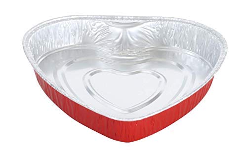 Heart Shaped Foil Bake Pan 10/Pack by Durable Packaging