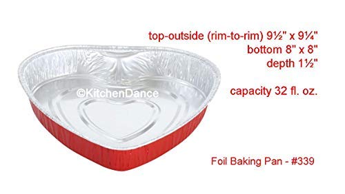 Heart Shaped Foil Bake Pan 10/Pack by Durable Packaging