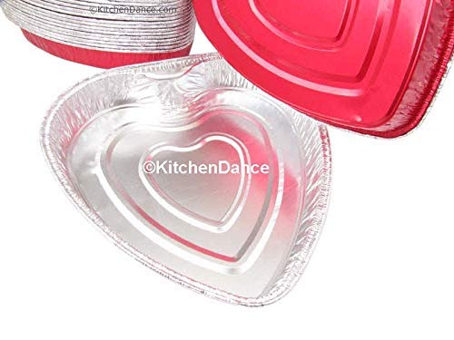 Heart Shaped Foil Bake Pan 10/Pack by Durable Packaging