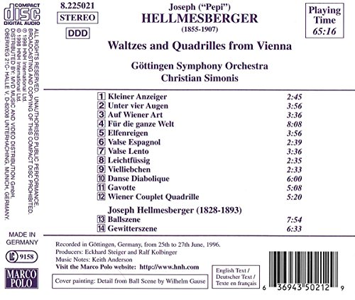 HELLMESBERGER: Waltzes and Quadrilles from Vienna