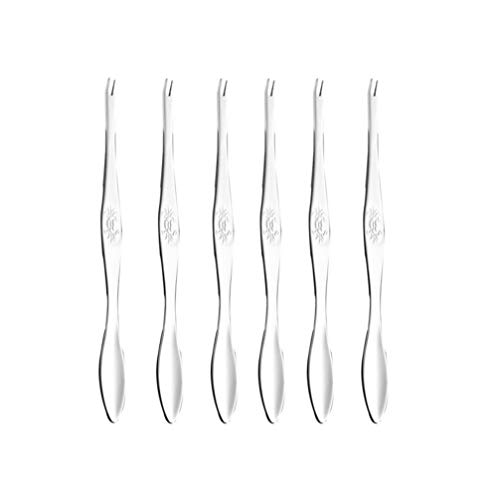 Hemoton Herramientas de Mariscos de Acero Inoxidable 6 Piezas Seafood Forks Picks Tenedores de Mariscos para El Cangrejo de Langosta Tenedor de Cangrejo para Herramientas de Mariscos (Plata)