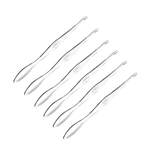 Hemoton Herramientas de Mariscos de Acero Inoxidable 6 Piezas Seafood Forks Picks Tenedores de Mariscos para El Cangrejo de Langosta Tenedor de Cangrejo para Herramientas de Mariscos (Plata)