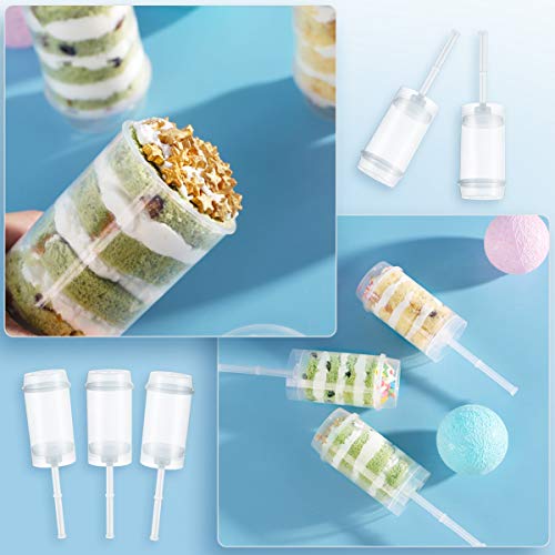 Hemoton Portavasos Empujables 10 Piezas Push Up Cake Pop Contenedores Antiadherentes Antideslizantes Grado Alimenticio Para Cocina Panadería Hogar