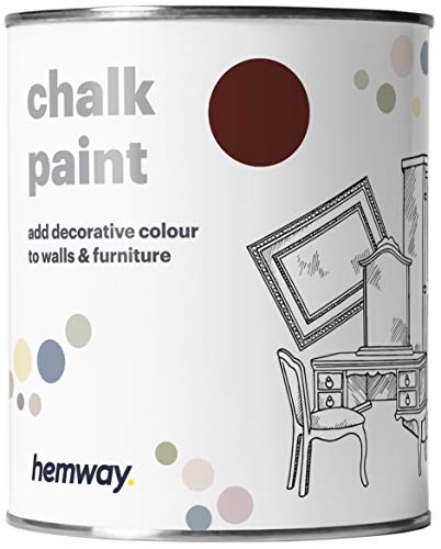 Hemway - Pintura de tiza (36 colores disponibles), acabado mate para pared y muebles, 1 litro, color rojo frambuesa