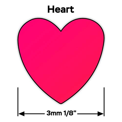 Hemway Ultra Sparkle Glitter - 1/8" 0.15" 3mm - Corazón en forma de San Valentín Amor Glitter clavos, cara, artes, manualidades y decoración - Madre de perla - 50g