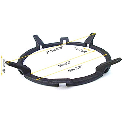 Hereb - Soporte para wok (hierro fundido, antideslizante, universal, para estufa de cocina, Wok, estufa de gas, accesorios