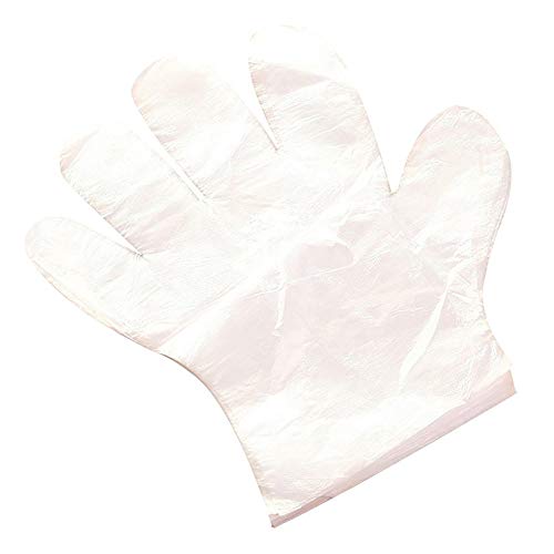 Herewegoo - Guantes Desechables de plástico Transparente para Restaurante, Servicio doméstico, Catering, Suministros de higiene, 100pcs