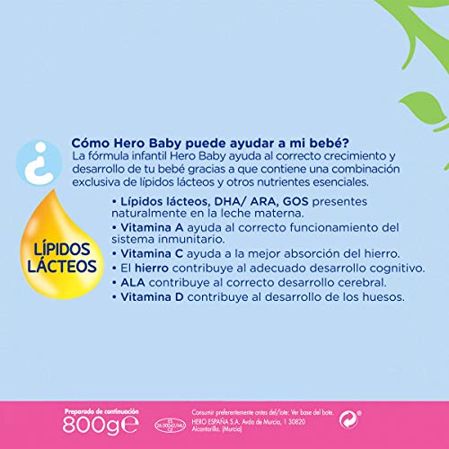 Hero Baby - Leche Hbb Nutrasense - 6 A 12 Meses 800 gr