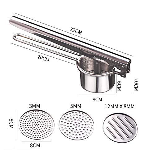 Herramientas del Suplemento hamburguesa de carne Prensa Exprimidor la patata triturada acero inoxidable patata máquina de fruta Exprimidor de alimentos para barbacoa, picnic, Pastel, Fiesta, Etc.