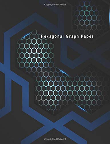 Hexagonal Graph Paper: Hexagon Paper (Small) 0.2 Inches Hexes Radius Honey comb paper, Organic Chemistry, Biochemistry, Science Notebooks, Composition ... Maps Grid Mats with Blue Hexagon Sport Theme