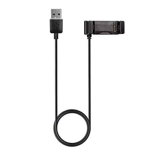 Heydayling Longitud del Cable: 1,2 m (Negro), Cargador de sustitución de Cable de Cargador de pie for Garmin VivoActive HR Reloj Brillante (Color : Black)