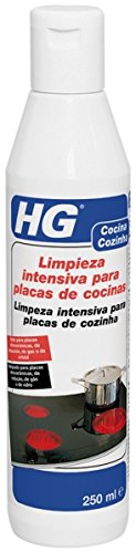 HG Limpiador intensivo para vitrocerámica 250ml - un limpiador de placas de cocina que elimina a fondo la grasa y la suciedad resistente.