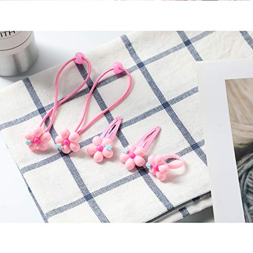 Hifot Joyas para niños Niñas Bolso de Peluche Collar Pulsera Anillo Pinzas de Cabello Conjunto, Favores del Partido de la joyería del Traje Regalo para Vestir Juego de imaginación