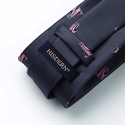 HISDERN Elephant Wedding Party Tie Panuelo corbata de los hombres y juego de bolsillo cuadrado