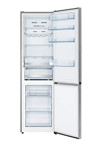 Hisense RB438N4BC3 - Frigorífico Combi No Frost, Acabado Inox, Clase A+++, Capacidad Neta 334L, 200 Cm Alto, Compresor Inverter,Cajón 0º, Botellero cromado,Silencioso 37db