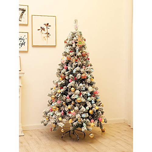 HJSGXXN Arbol De Navidad Blanco Flocado Arbol Artificial Simulación Spray De Nieve Decoración De Esculturas De Hielo Paquete De Decoración De Navidad (Size : 60cm)