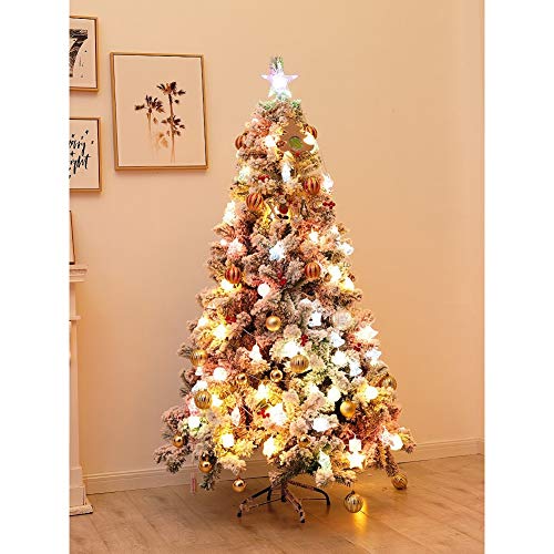 HJSGXXN Arbol De Navidad Blanco Flocado Arbol Artificial Simulación Spray De Nieve Decoración De Esculturas De Hielo Paquete De Decoración De Navidad (Size : 60cm)