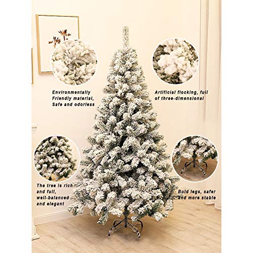 HJSGXXN Arbol De Navidad Blanco Flocado Arbol Artificial Simulación Spray De Nieve Decoración De Esculturas De Hielo Paquete De Decoración De Navidad (Size : 60cm)