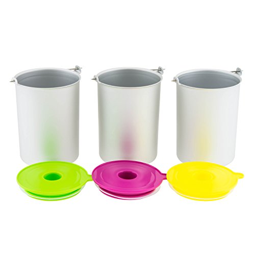 H.Koenig BO325 Juego de 3 Boles para máquina de Helados HF250, Acero Inoxidable, plástico, Multicolor