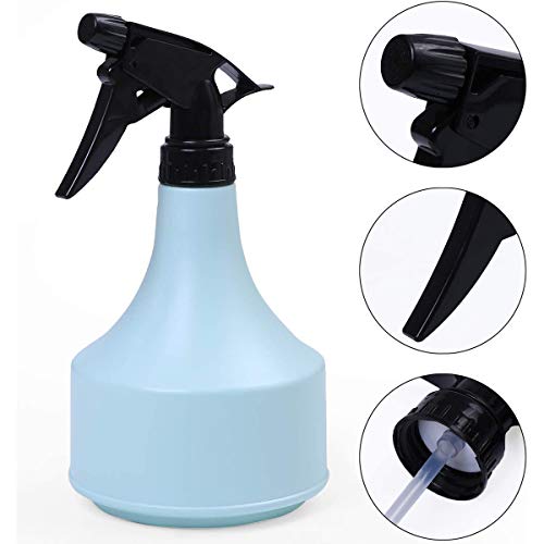 HNJKJEU 2 Piezas Botellas de Spray, Pulverizador Agua de Plástico Vacío 600ml, Botella de Spray para Plantas, Flores, Limpieza, Peluquería, Ambientador