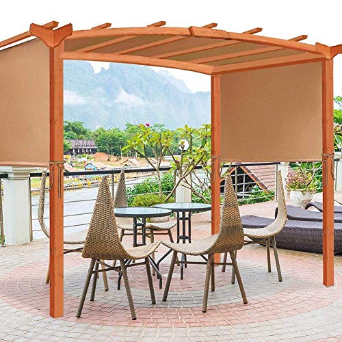 HNXCBH 5.2x2m Toldo Impermeable Refugio Lona Beach Sun Lona Jardín Techo de sombrilla Camping al Aire Libre Techo de sombrilla Protección al Aire Libre Toldo Vela Triangular (Size : Chocolate)