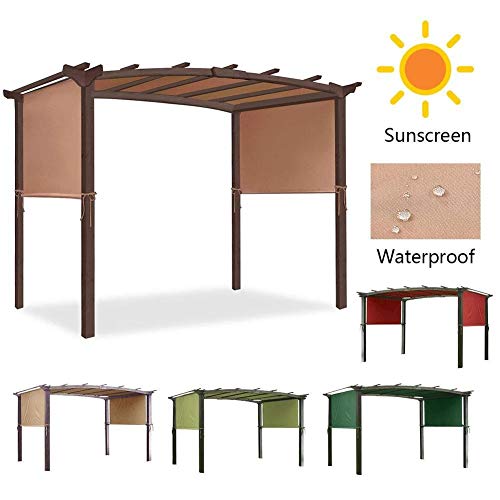 HNXCBH 5.2x2m Toldo Impermeable Refugio Lona Beach Sun Lona Jardín Techo de sombrilla Camping al Aire Libre Techo de sombrilla Protección al Aire Libre Toldo Vela Triangular (Size : Chocolate)