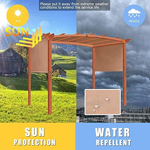 HNXCBH 5.2x2m Toldo Impermeable Refugio Lona Beach Sun Lona Jardín Techo de sombrilla Camping al Aire Libre Techo de sombrilla Protección al Aire Libre Toldo Vela Triangular (Size : Chocolate)