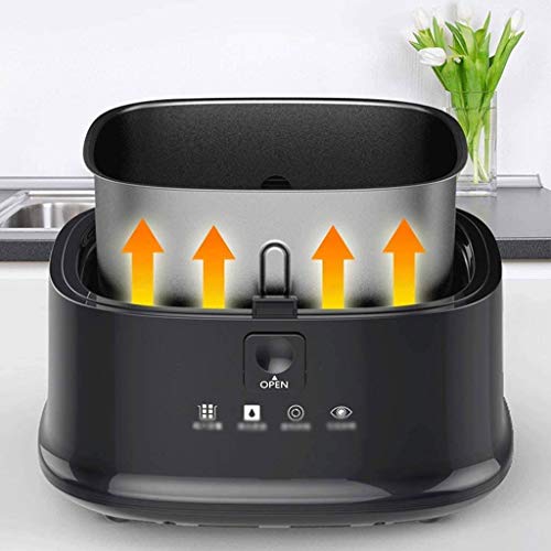 Hogar Aire Freidora Sin Aceite Nueva Automático De Múltiples Funciones De Gran Capacidad Fries Inteligente Franceses Máquina LED De Pantalla Táctil Digital Rápida Y Saludable Cocinar 1200W-8L (negro)