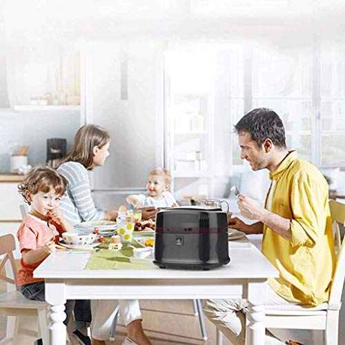 Hogar Aire Freidora Sin Aceite Nueva Automático De Múltiples Funciones De Gran Capacidad Fries Inteligente Franceses Máquina LED De Pantalla Táctil Digital Rápida Y Saludable Cocinar 1200W-8L (negro)