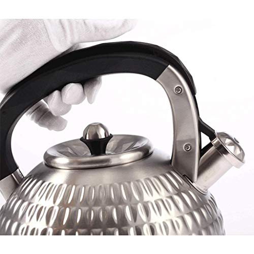 Hogar Hervidor 304 Acero Inoxidable 3L Quema de Gas Compuesto de Fondo Cocina de Inducción Silbido 1810, HSH