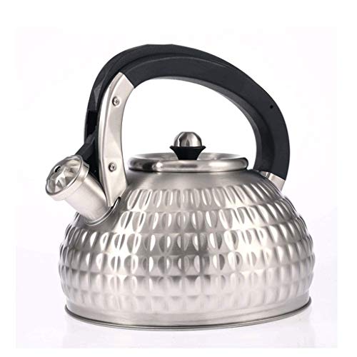 Hogar Hervidor 304 Acero Inoxidable 3L Quema de Gas Compuesto de Fondo Cocina de Inducción Silbido 1810, HSH