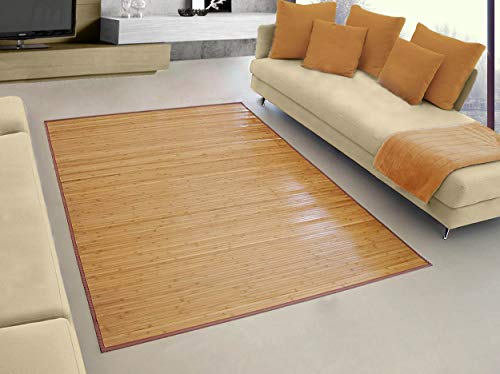 Hogar y Mas Alfombra Pasillera, Salón o Dormitorio, Madera de Bambú Natural para Interior (180x250)