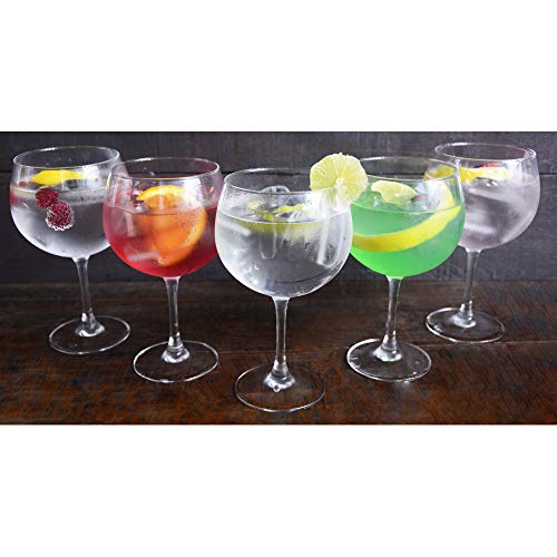 Hogar y Mas - LUMINARC - Copa Combinados 720 ML, Vidrio Gin Tonic, 6 Uds. Vajilla/Menaje, Estilizadas y Elegantes, Basicos Set de 6.