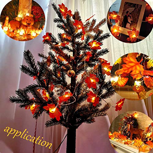 Hojas de otoño, Ainkedin guirnalda otoño, 20 luces led decoracion, Luces decoracion halloween, Adornos navidad, Guirnaldas decoracion pared plantas artificiales decoracion Escalera decorativa