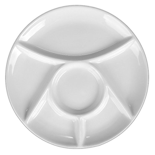 Holst Porzellan MP 300 Plato fondue 23 cm, Porcelana, blanco, 23.5 x 23.5 x 2 cm