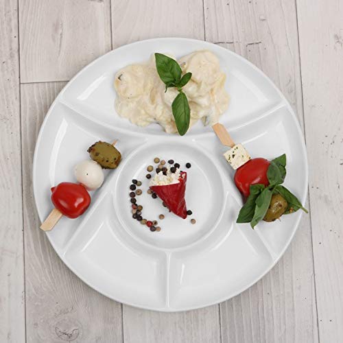 Holst Porzellan MP 300 Plato fondue 23 cm, Porcelana, blanco, 23.5 x 23.5 x 2 cm