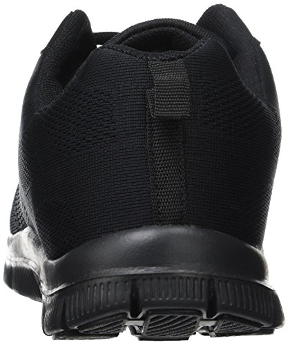 Hombre Get Fit Malla El Correr Entrenadore Atlético para Caminar Zapato - Negro/Negro - 44 BT0047