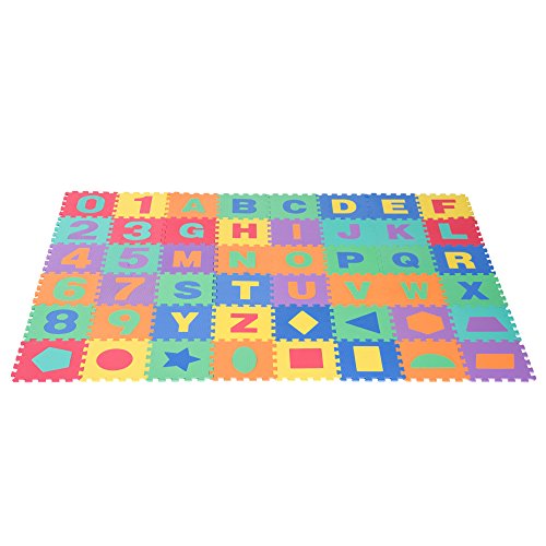 HOMCOM Alfombra Puzle Niños Colchoneta Suave 4.32㎡ Juego Rompecabezas para Niños Espuma EVA