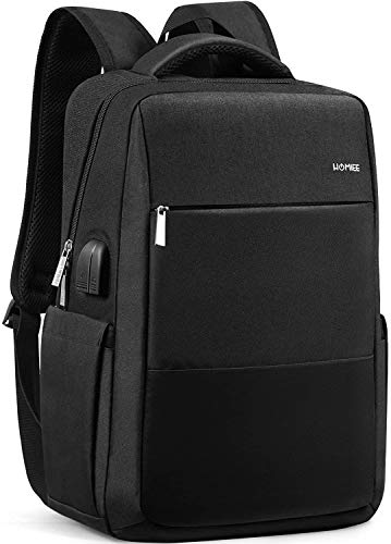 HOMIEE Mochila PC 13-15.6 Pulgadas, Mochila Hombre, Mochilas para Portátiles, Mochila de Trabajo Hombre, Mochila para Portátiles, Negro