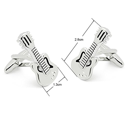 Honey Bear Gemelos para hombres - Guitarra, Regalo de Boda de Negocios, Plata (1)