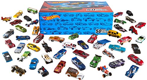 Hot Wheels Pack 50 Vehículos, coches de juguete (modelos surtidos) (Mattel V6697)