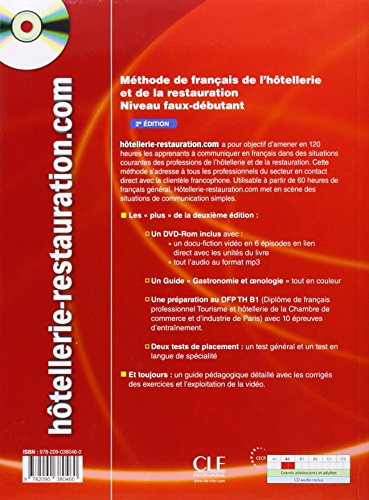 Hôtellerie-Restauration.Com. Niveau Intermédiaire - 2ª Edición (+ CD) (Livre D'eleve + DVD-Rom)