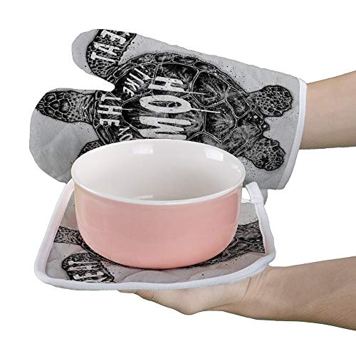 HOTLIFE-234 OCEAN OMEGA - Guantes de aislamiento resistentes al calor para ollas de cocina y manoplas de horno para horno de microondas