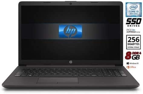 HP 250 G7 Notebook PC, Cpu Intel Core i3 de 8 gen. hasta 3,4 GHz, pantalla 15.6 HD LED, SSd Nvme de 256 GB, 8 GB RAM, Bt, WiFi, Hdmi, Win10 Pro 64 y Office 2019, listo para usar, garantía de Italia