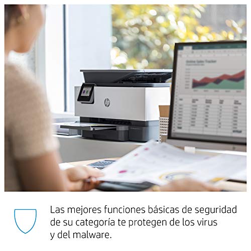 HP OfficeJet Pro 9010 - Impresora multifunción (imprime, copia, escanea, fax, Pantalla táctil en color, Memoria 512 MB, impresión y escaneado a doble cara, Wi-Fi), color basalt