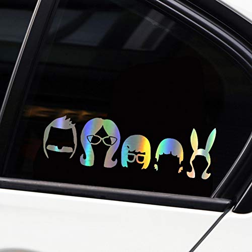 HQSM Pegatinas Coche Burger Family Cartoon Car Sticker Fashion Car Styling 18.9cm * 5.8cm Adhesivos Coche Pegatinas