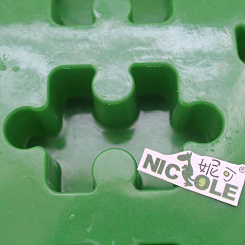 Hrain 8-Cavity Puzzle Piece Shape Molde de jabón de Silicona para Pastel Hecho a Mano Moldes de Caramelo Herramientas de decoración