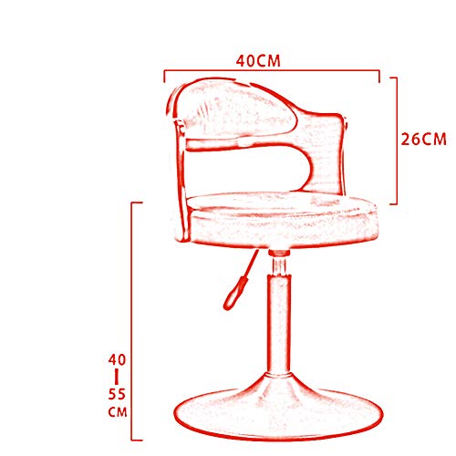 H&RB Silla de Barra de Hierro Forjado Barstool, Taburete Alto Giratorio de 360 °, Elevador de Gas Giratorio Ajustable de Base Grande, para Pub/mostrador/cafetería/Desayuno/Cocina,006,S